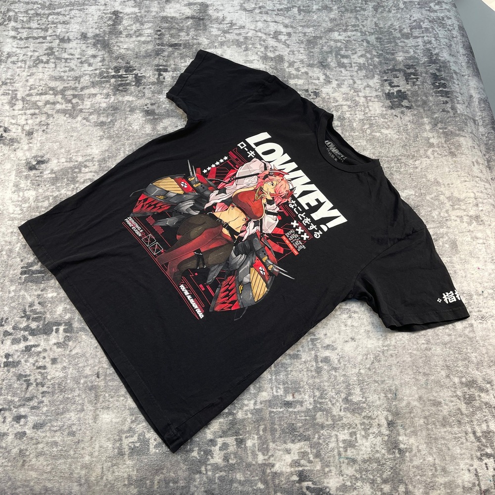 Lowkey! Anime Monster Girl Graphic Tee XL You're Already Dead Black Streetwear